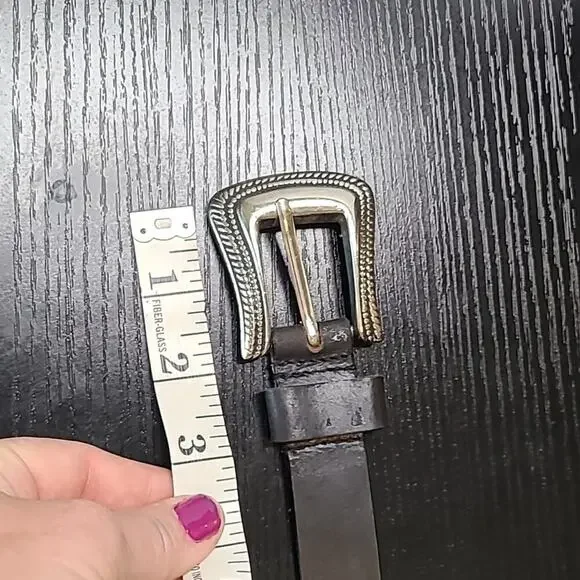 Vintage 80's Capezio western leather concho belt - Picture 10 of 11